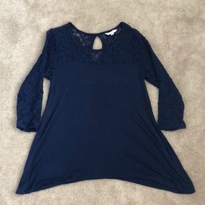 Charming Charlie’s Navy Lace Top